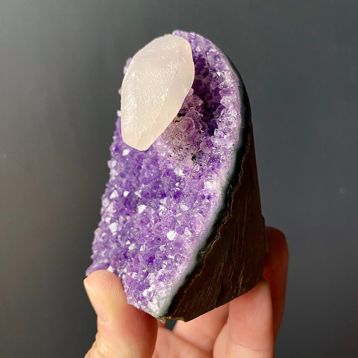 Amethyst with calcite (Nonprecious natural mineral) #827 selling