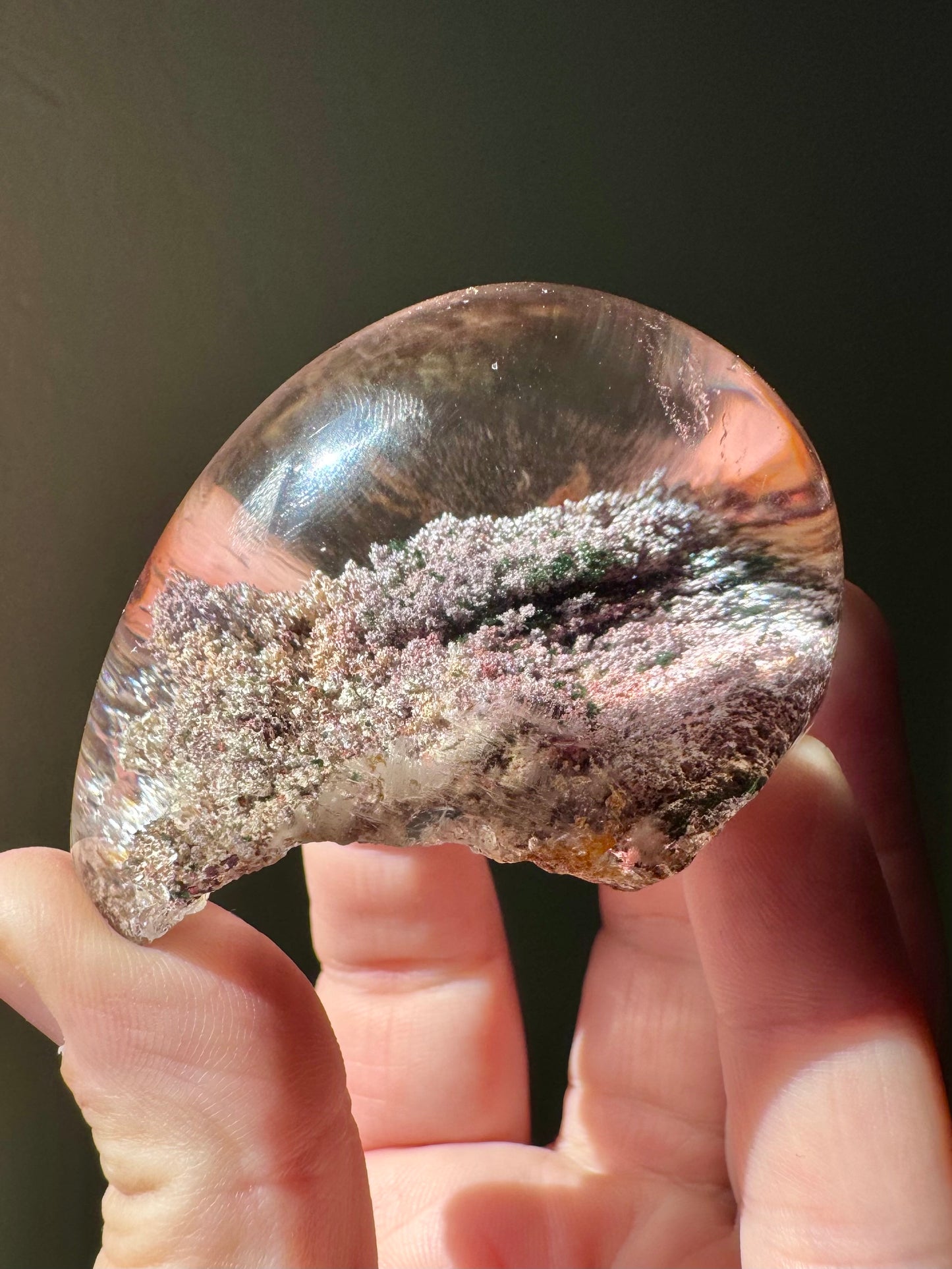 GARDEN LENS QUARTZ WITH LODOLITE