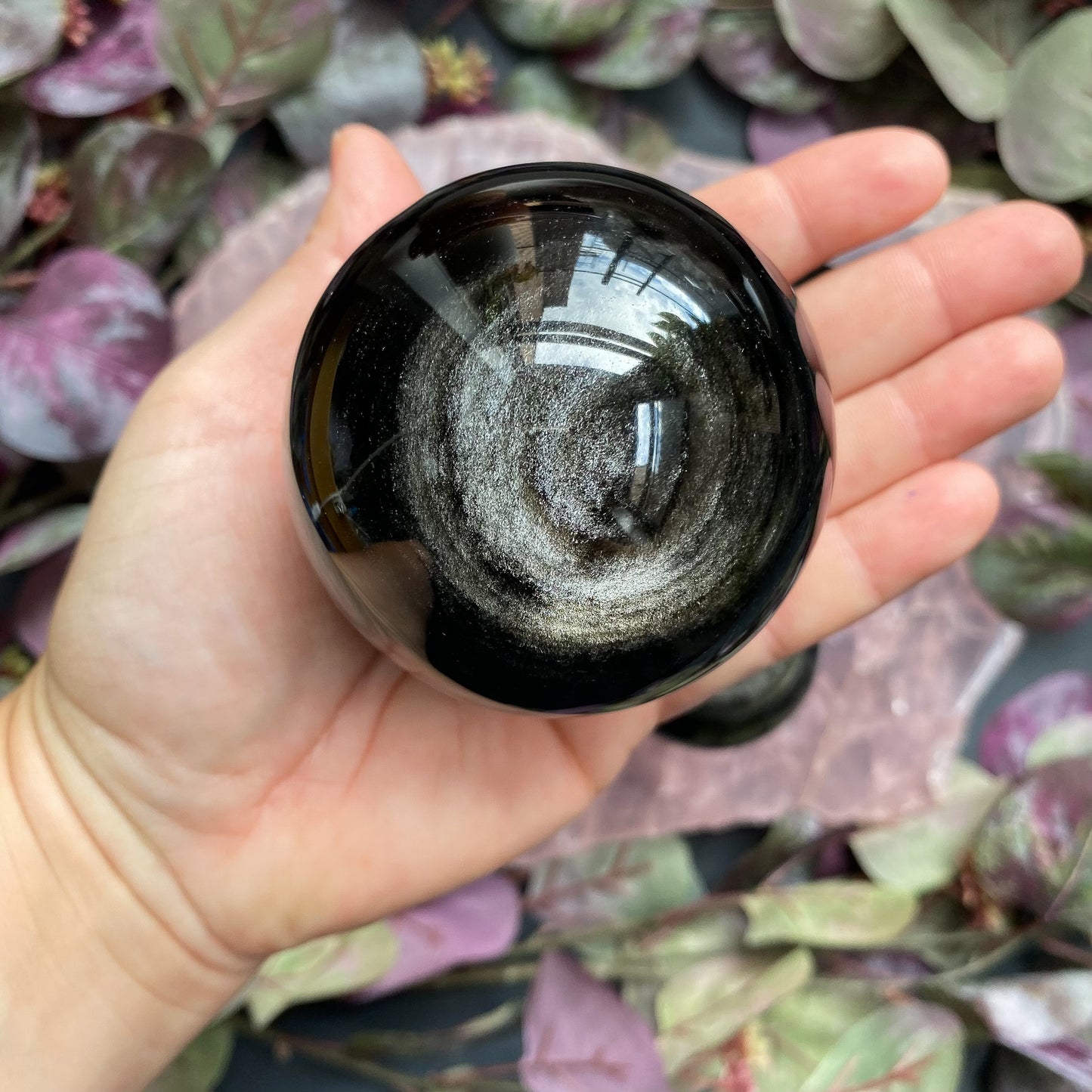 OBSIDIAN SPHERE (SILVER)