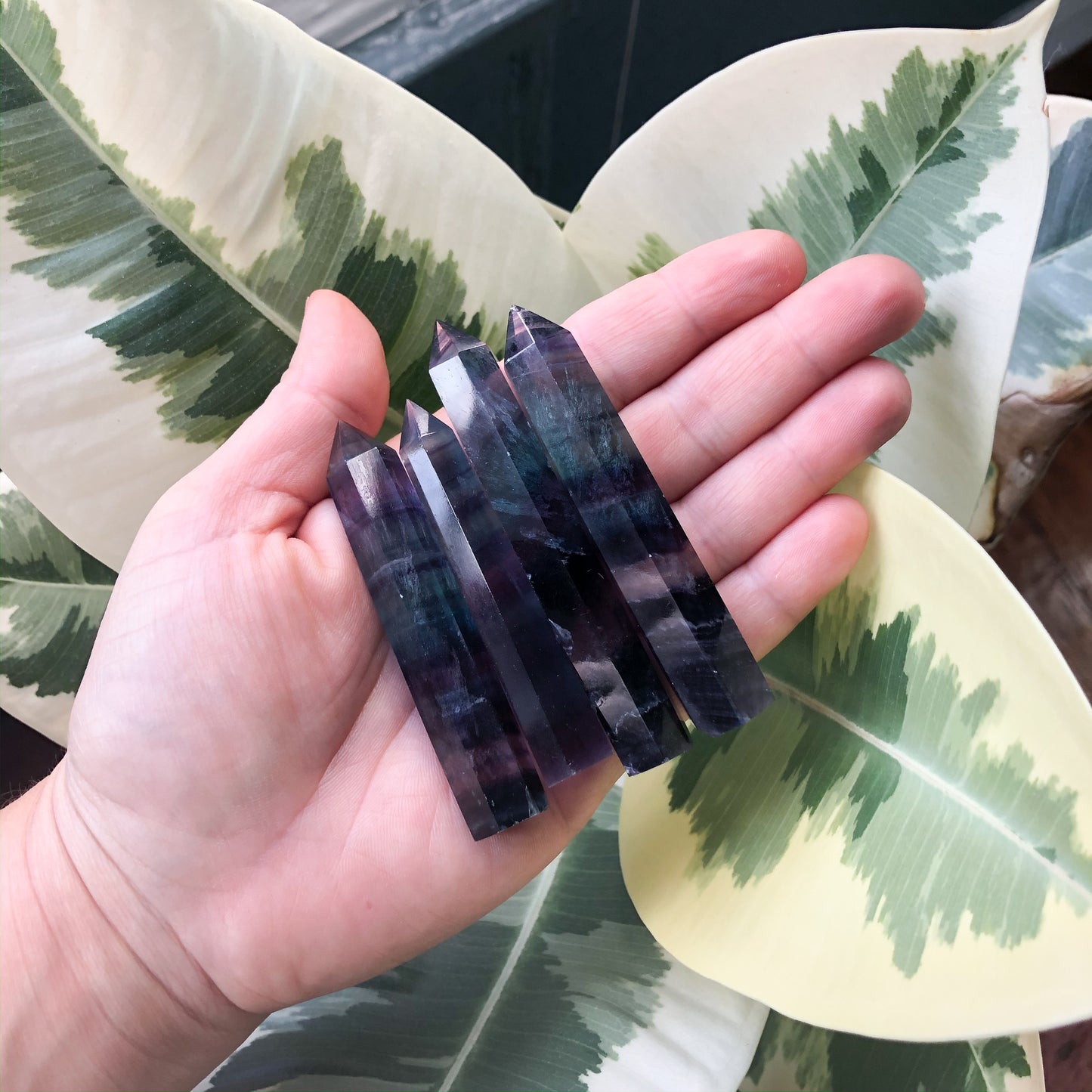 RAINBOW FLUORITE TOWER (ONE - 3”)