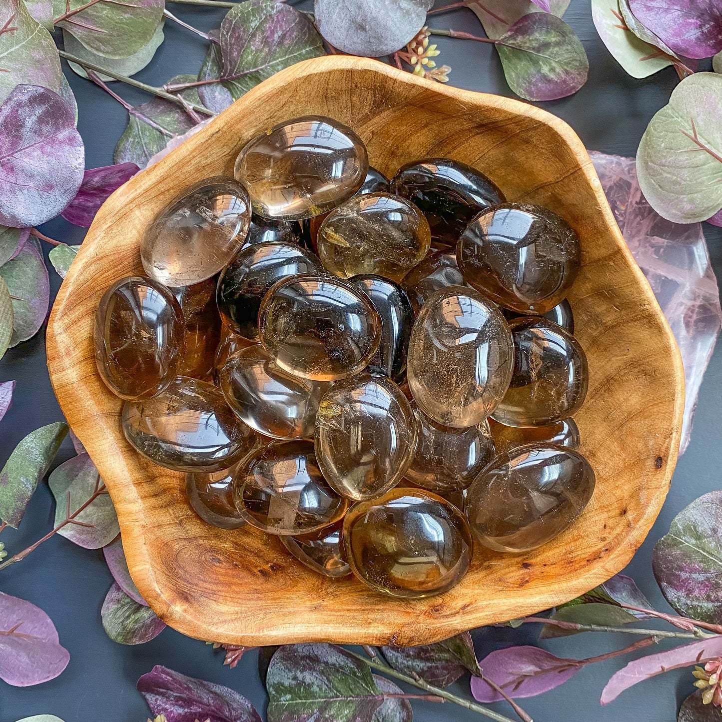 SMOKY QUARTZ PALM STONES