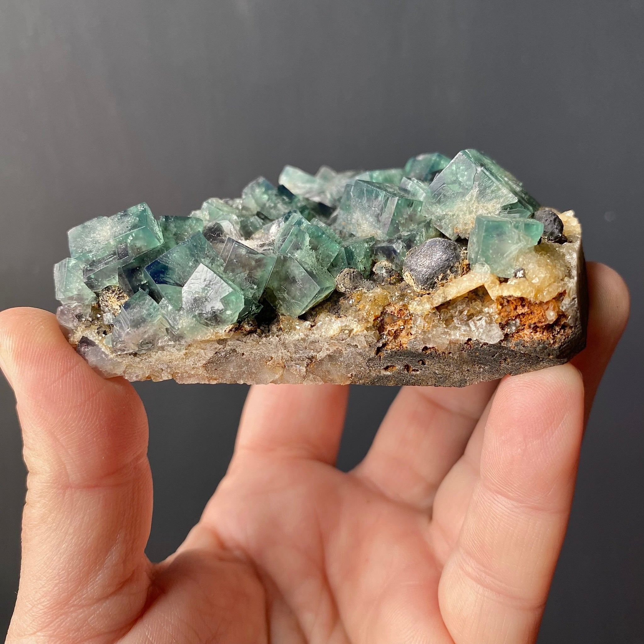 FLUORITE, QUARTZ & GALENA (COLOR CHANGING)