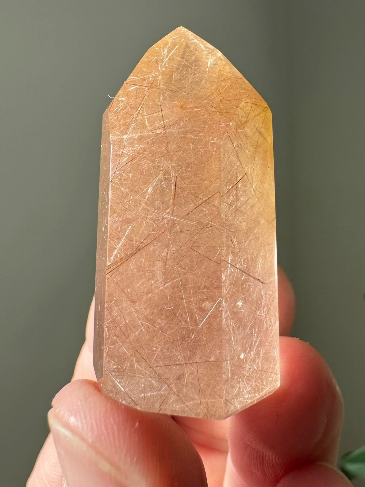 RUTILATED AMPHIBOLE QUARTZ POINT