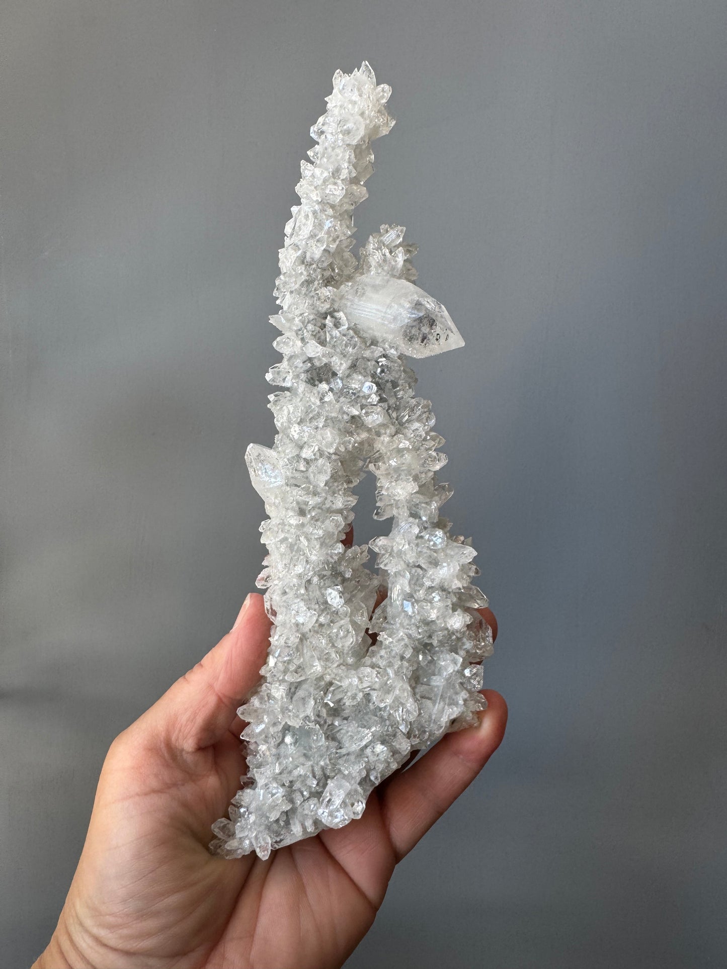 APOPHYLITE & CHALCEDONY STALACTITE (CC120)