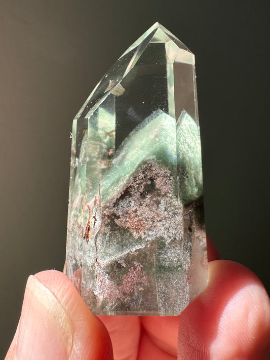 GARDEN QUARTZ WITH CHLORITE PHANTOM & LODOLITE