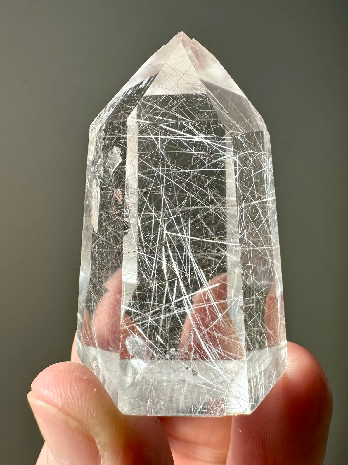 RUTILATED QUARTZ POINT (CHIPPED TIP)