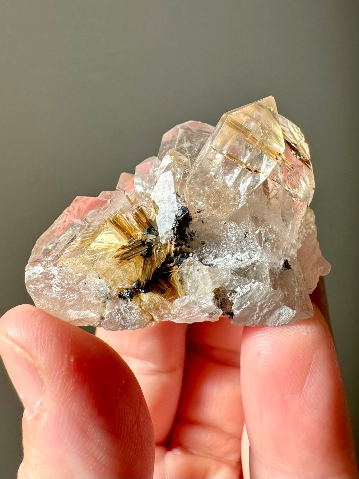 RUTILE & QUARTZ CLUSTER