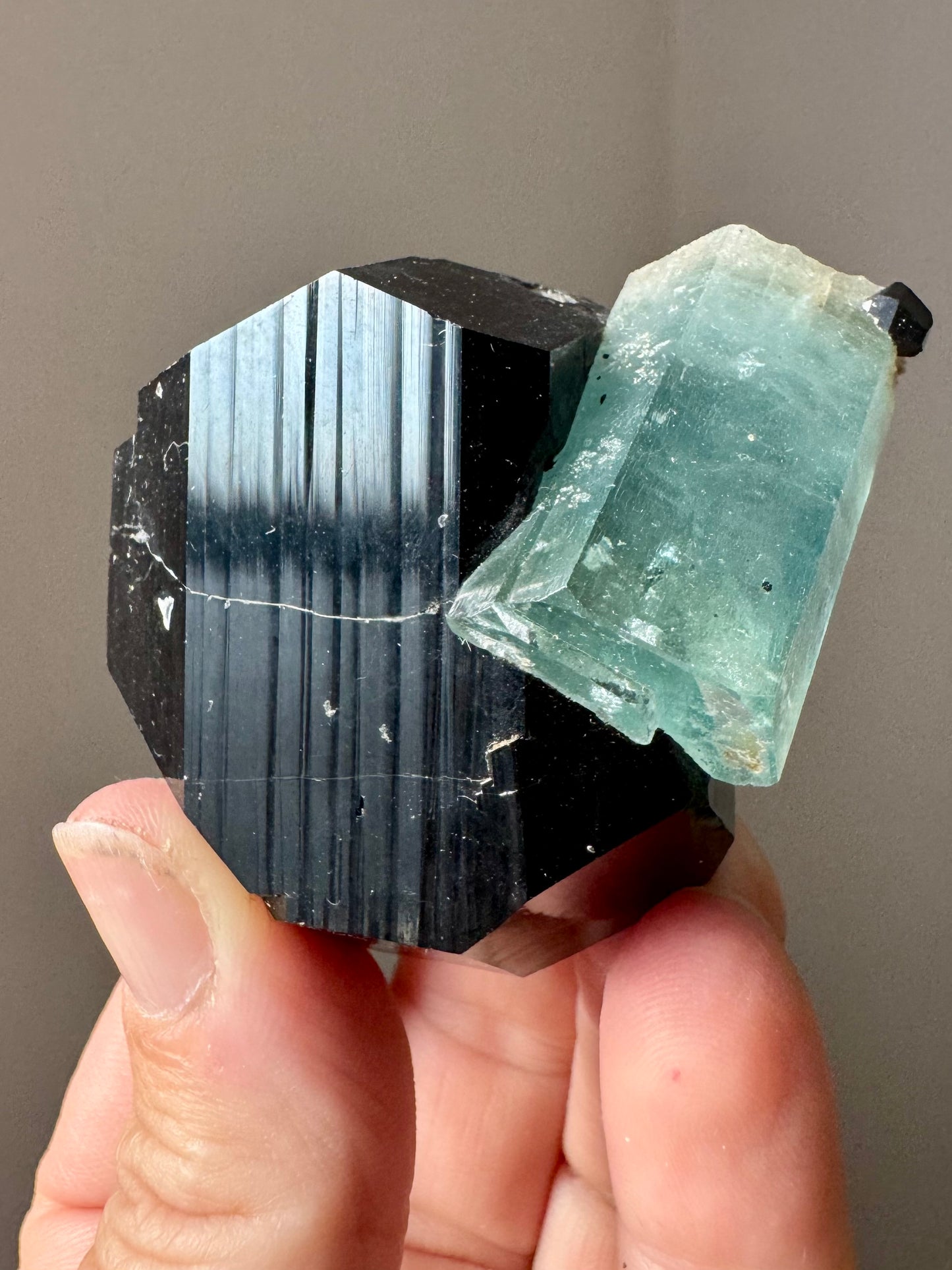 AQUAMARINE & BLACK TOURMALINE