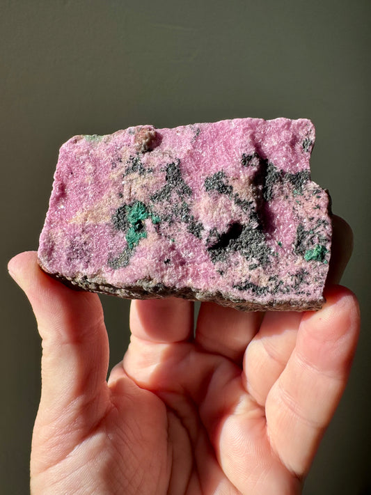 COBALTOAN CALCITE & MALACHITE