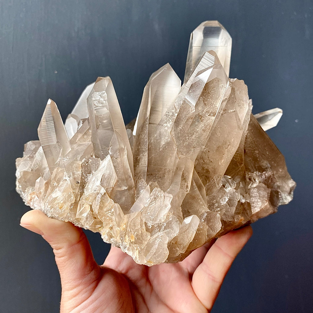 SMOKY QUARTZ LEMURIAN CLUSTER