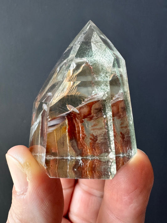 GARDEN QUARTZ INCLUDED WITH IRON AND CHLORITE