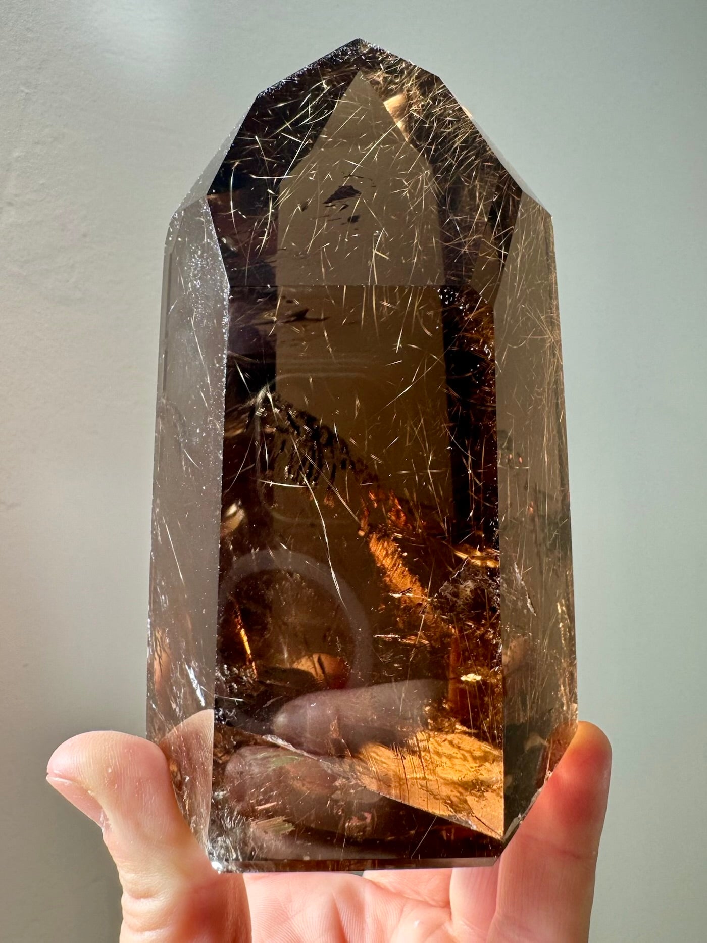 RUTILATED SMOKY QUARTZ POINT