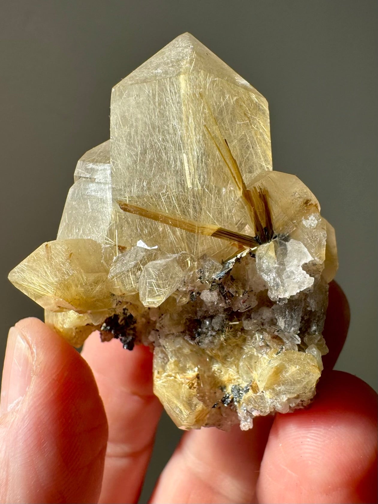 RUTILE & QUARTZ CLUSTER