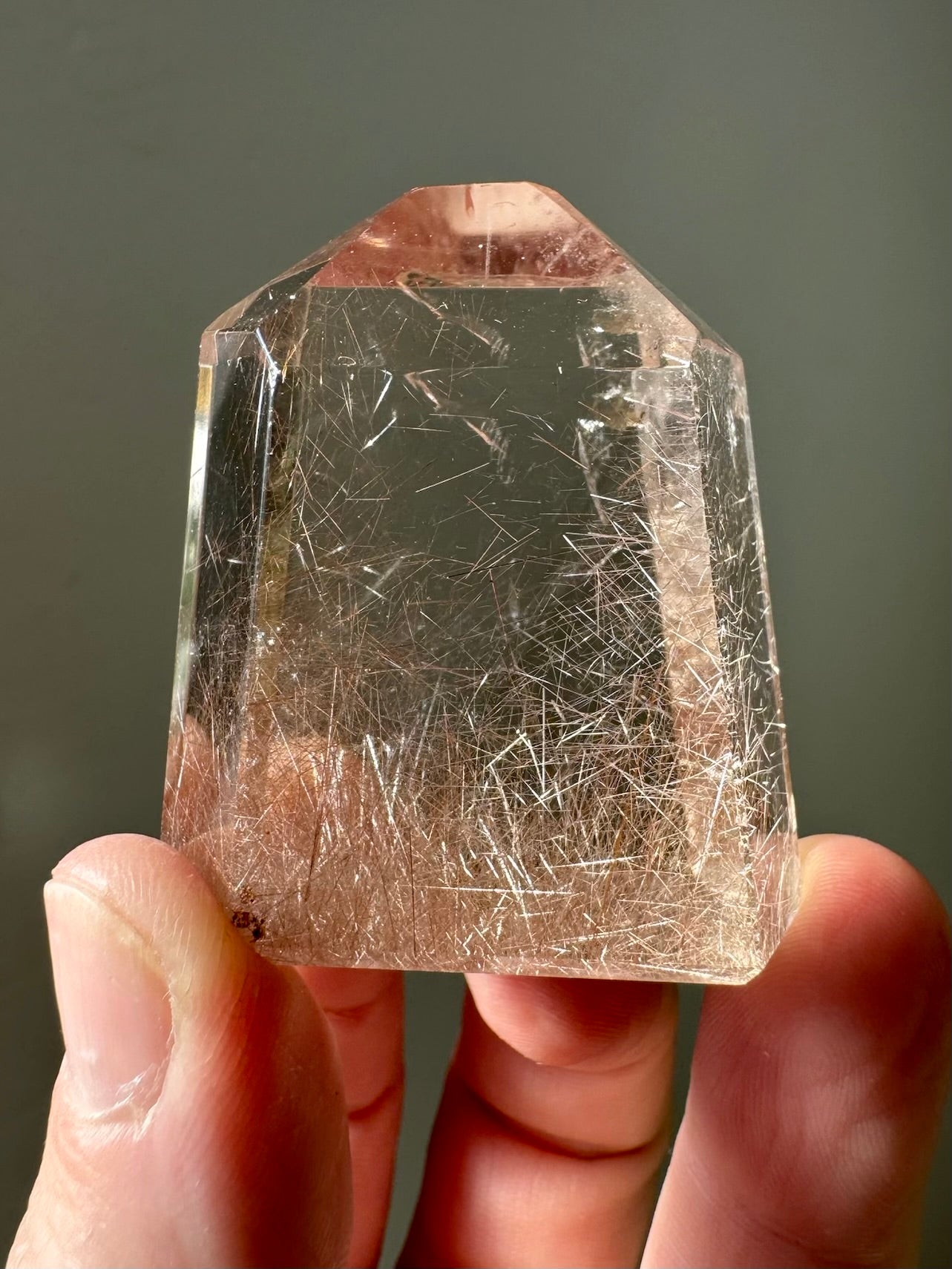 RUTILATED SMOKY QUARTZ POINT