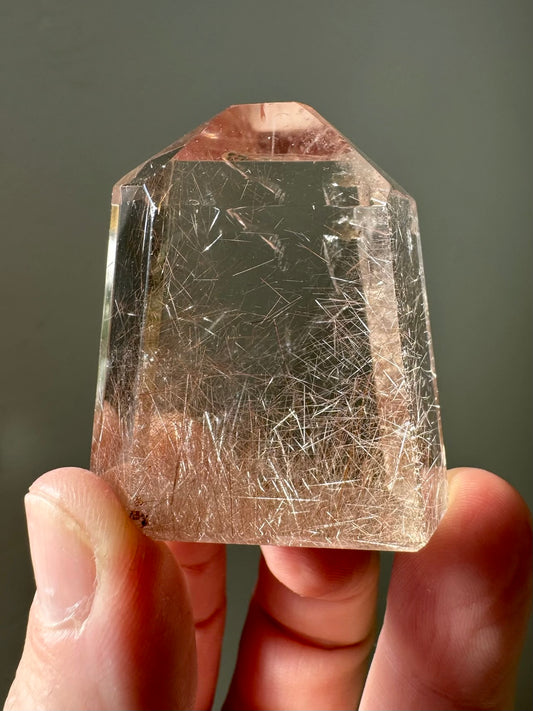RUTILATED SMOKY QUARTZ POINT