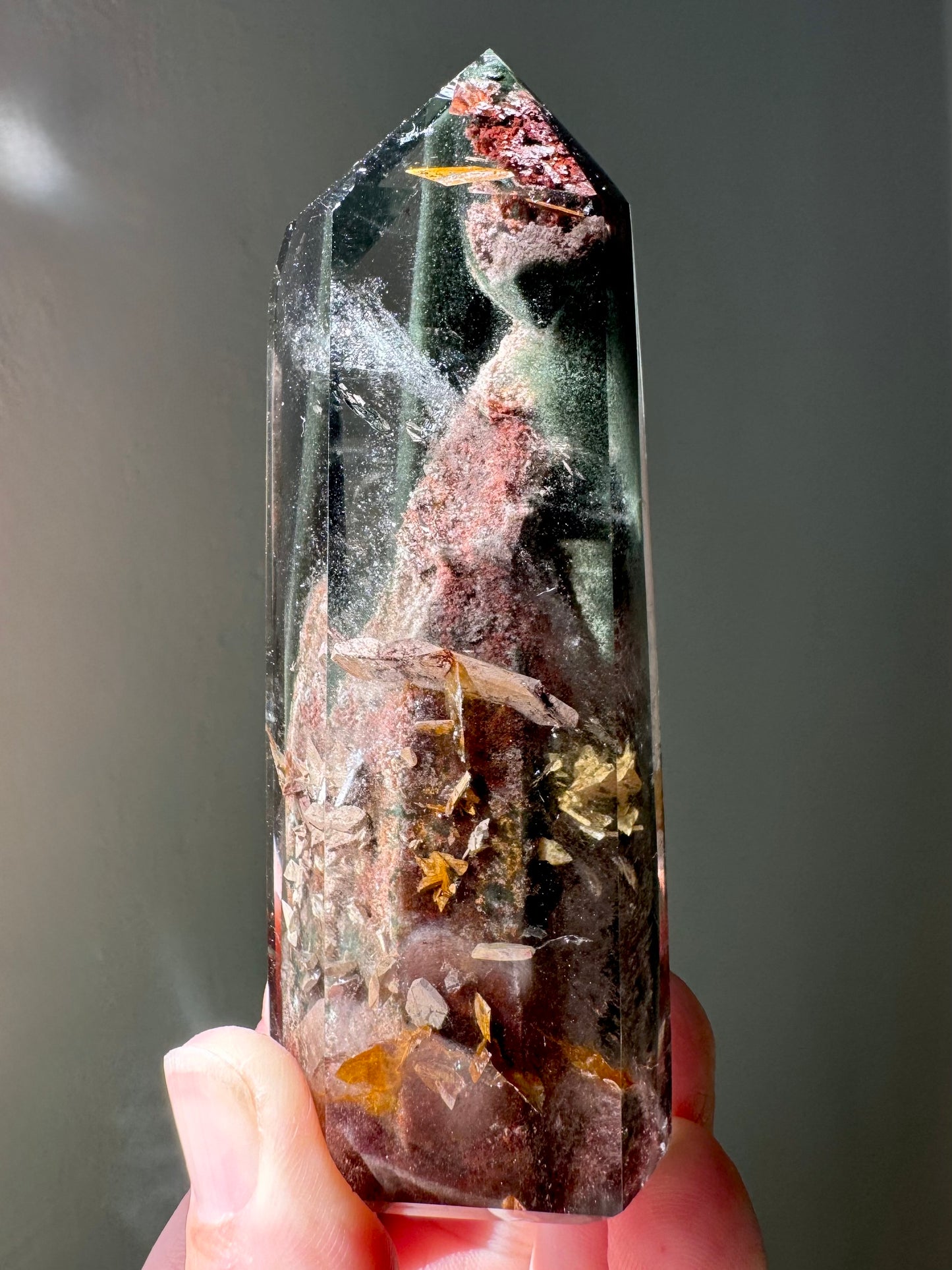 GARDEN QUARTZ INCLUDED WITH SPHENE, CHLORITE & LODOLITE
