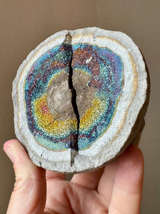RAINBOW PYRITE GEODE