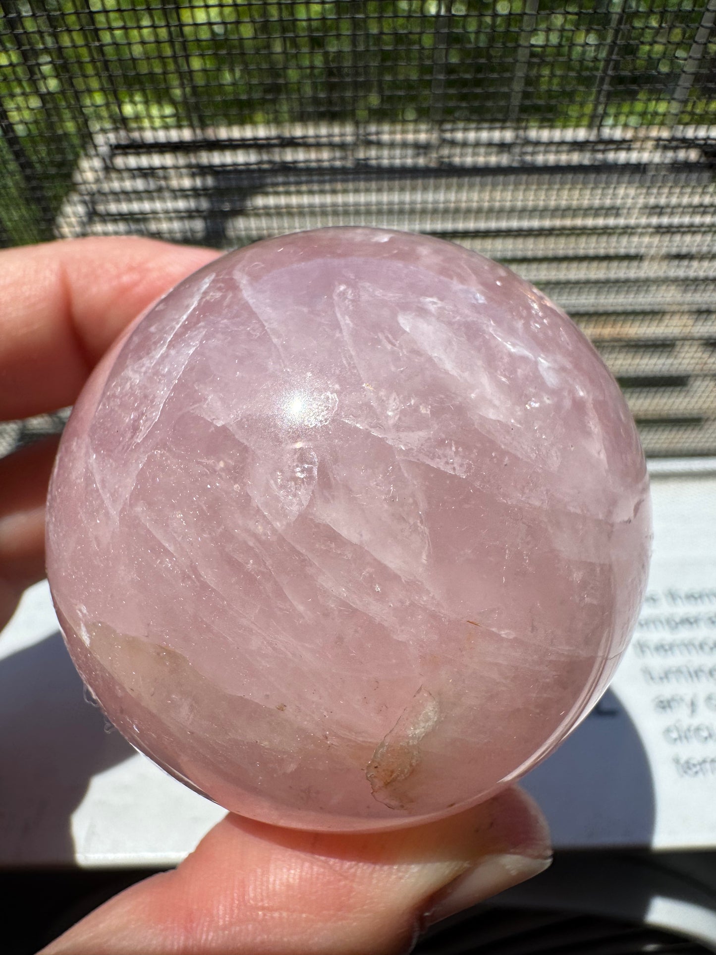 ROSE QUARTZ SPHERE (BN8)