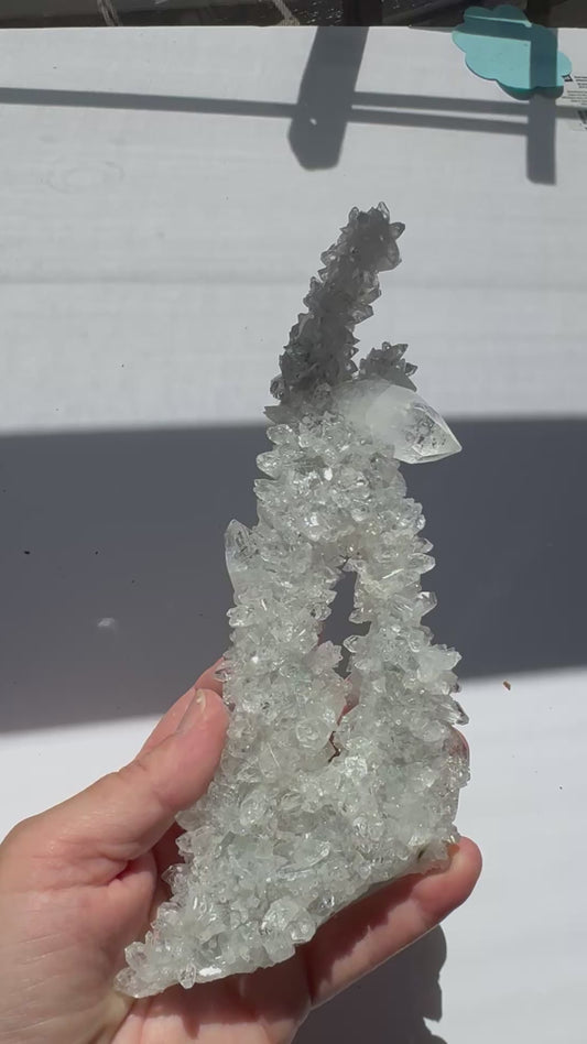 APOPHYLITE & CHALCEDONY STALACTITE (CC120)