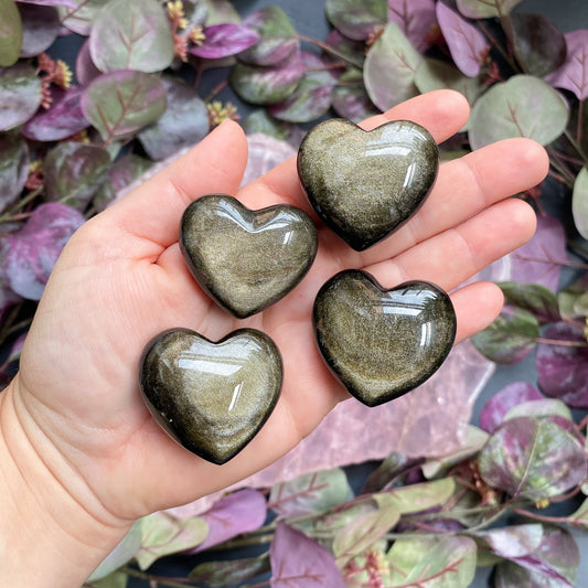 OBSIDIAN HEART (GOLD SHEEN)