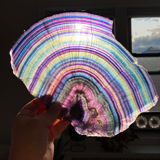 RAINBOW FLUORITE SLAB
