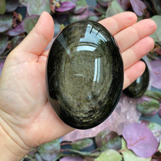OBSIDIAN PALM STONE (GOLD)
