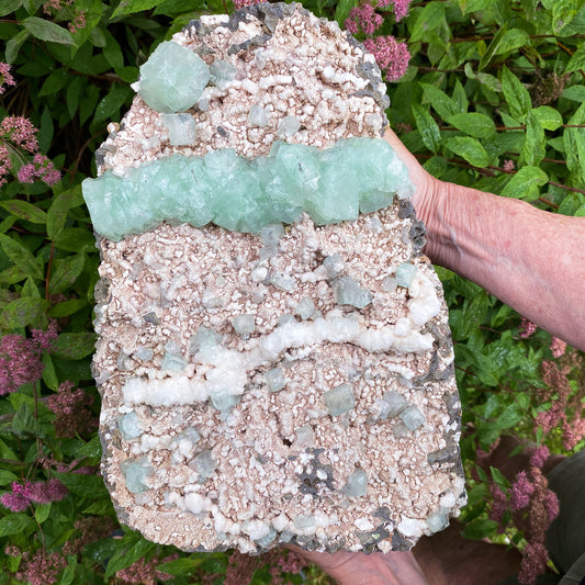 GREEN APOPHYLITE & STILBITE